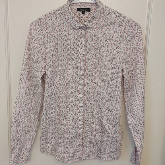 T.M Lewin Women's Feminine Romantic Button Up Top Tailored Floral Sz 10 - Picture 1 of 11